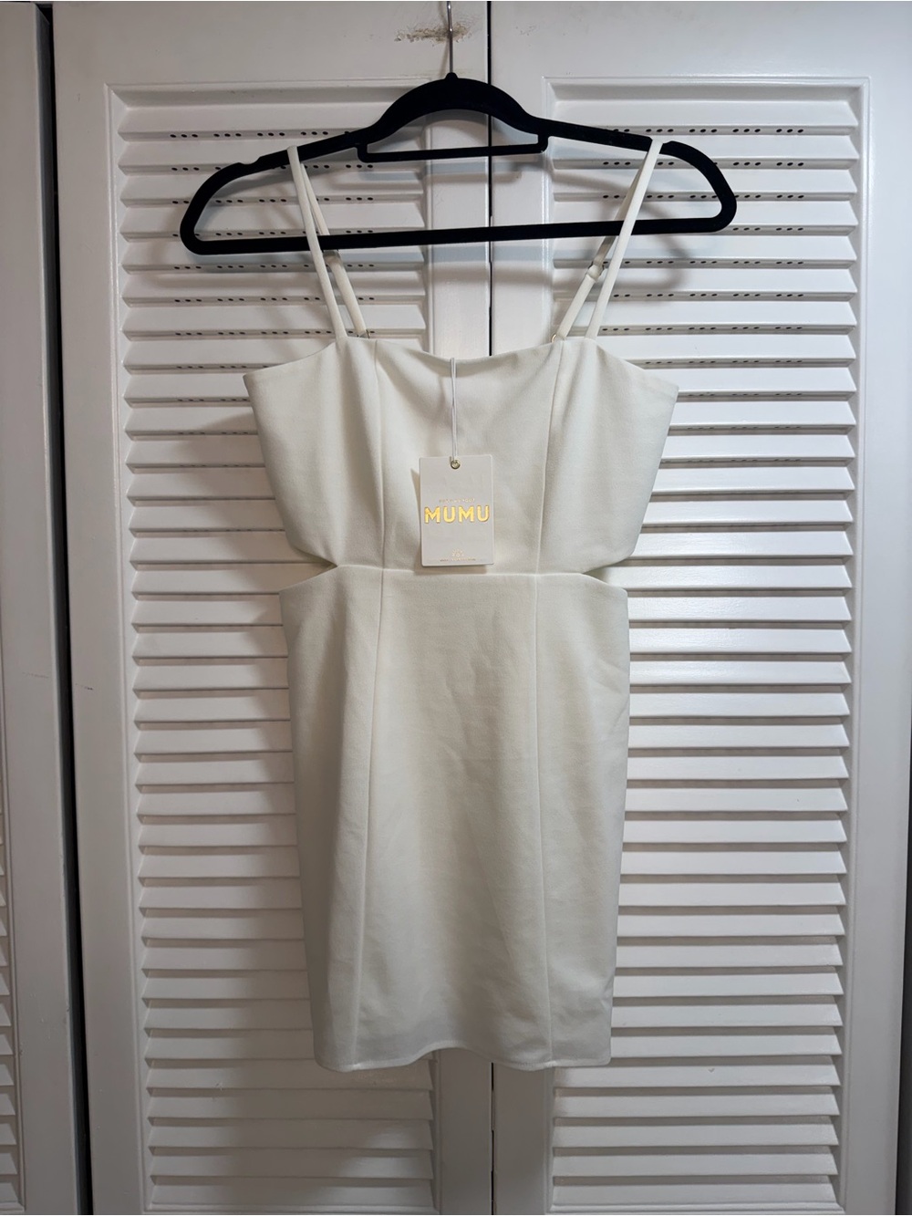Show Me Your Mumu Ivory Cut Out Waist Mini Dress NWT